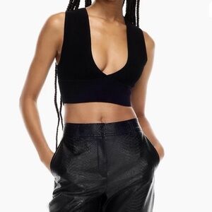 Babaton Sculpt Knit Deep V Tank Top